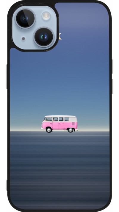 Coque iPhone 15 - Silicone rigide noir Spring 23 pink bus