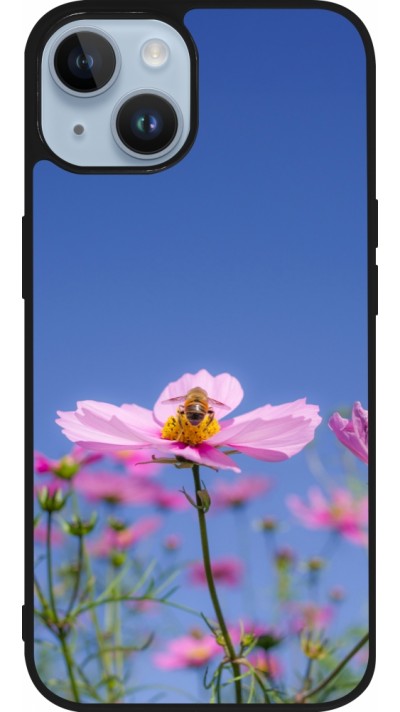 Coque iPhone 15 - Silicone rigide noir Bee on a flower 2026