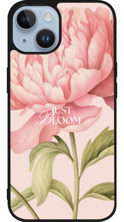 Coque iPhone 15 - Silicone rigide noir Just Bloom 2026