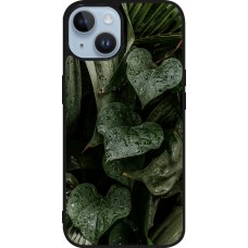 Coque iPhone 15 - Silicone rigide noir Spring 23 fresh plants