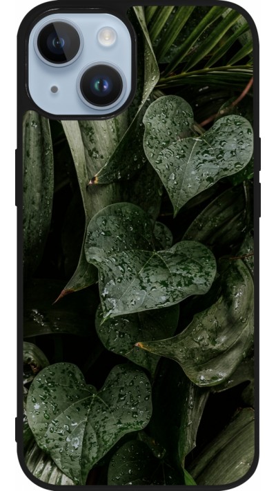 Coque iPhone 15 - Silicone rigide noir Spring 23 fresh plants