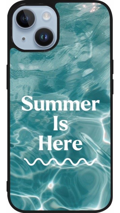 Coque iPhone 15 - Silicone rigide noir Summer 2025 Summer is here