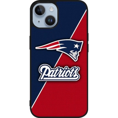 Coque iPhone 15 - Silicone rigide noir Super Bowl 26 Patriots 1