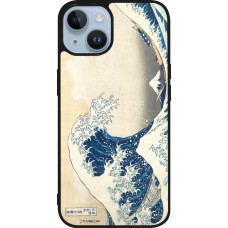 Coque iPhone 15 - Silicone rigide noir Tableau art - La Grande Vague de Kanagawa - Hokusai