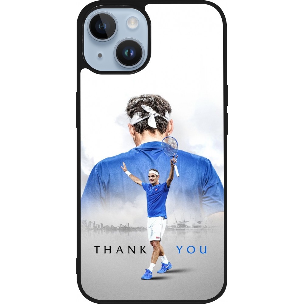 iPhone 15 Case Hülle - Silikon schwarz Thank you Roger