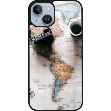 iPhone 15 Case Hülle - Silikon schwarz Travel 01