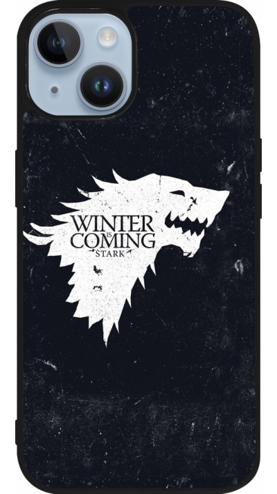 Coque iPhone 15 - Silicone rigide noir Winter is coming Stark