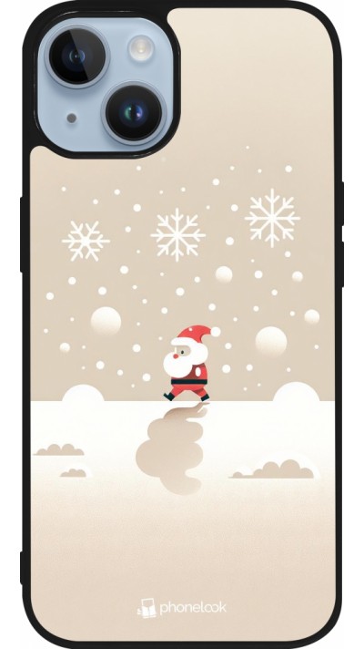 iPhone 15 Case Hülle - Silikon schwarz Weihnachten 2023 Minimalistischer Weihnachtsmann