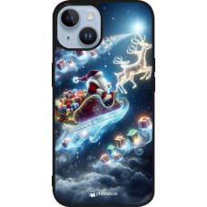 iPhone 15 Case Hülle - Silikon schwarz Weihnachten 2023 Verzauberter Weihnachtsmann