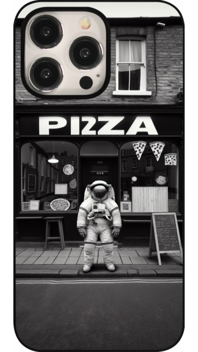 Coque iPhone 15 Pro Max - Astronaute devant une Pizzeria