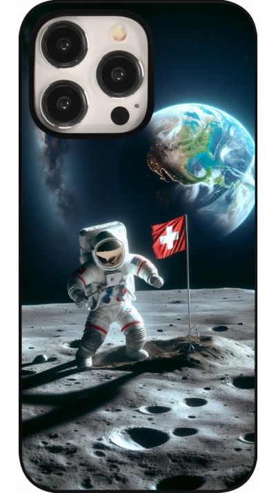 Coque iPhone 15 Pro Max - Astro Suisse sur lune