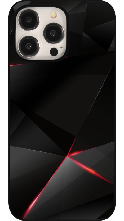 Coque iPhone 15 Pro Max - Black Red Lines