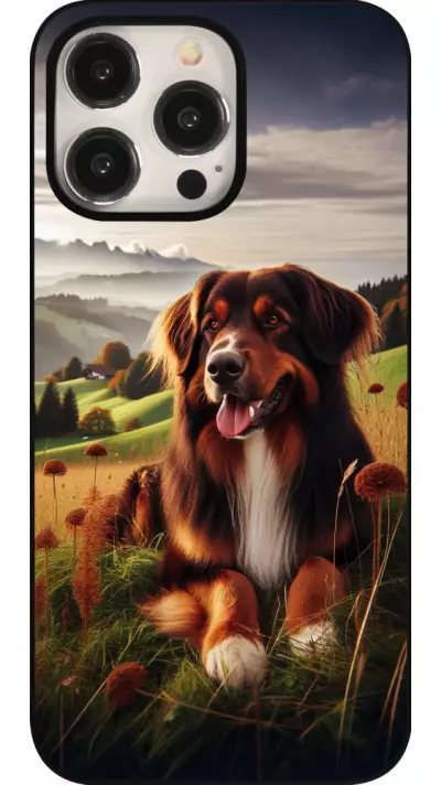 Coque iPhone 15 Pro Max - Chien Campagne Suisse
