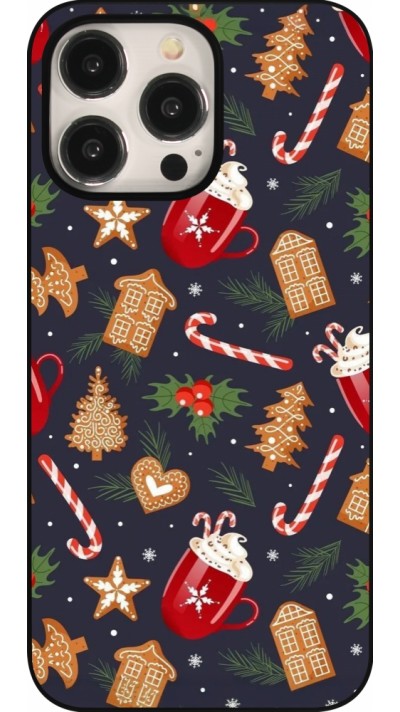 Coque iPhone 15 Pro Max - Christmas 25 Pattern Gingerbread House