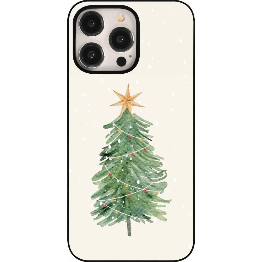 Coque iPhone 15 Pro Max - Christmas 25 Sketch Tree