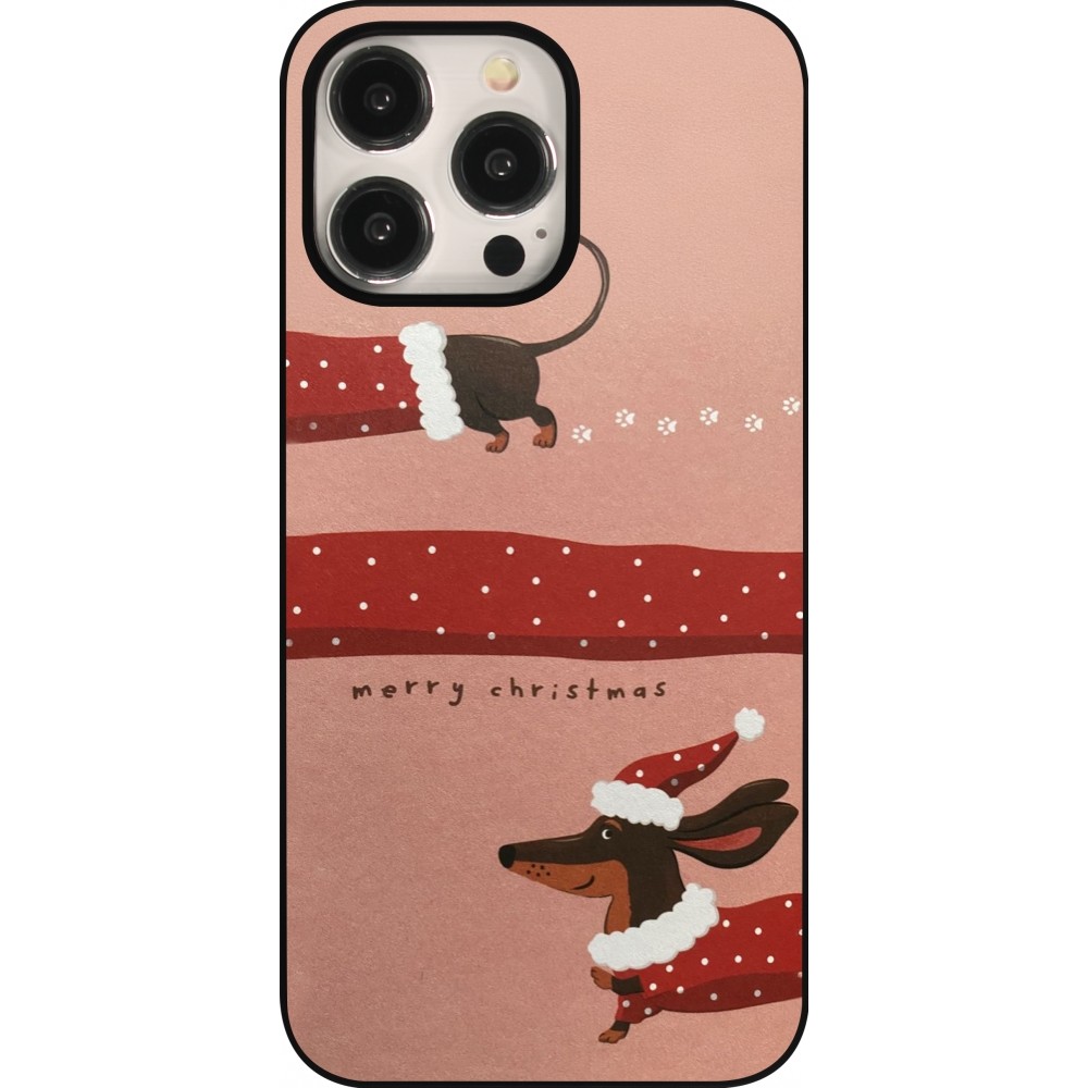 Coque iPhone 15 Pro Max - Christmas 25 Teckel Merry Xmas