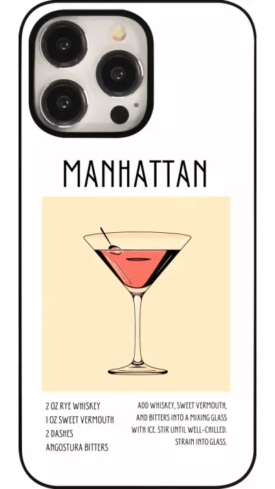 Coque iPhone 15 Pro Max - Cocktail recette Manhattan