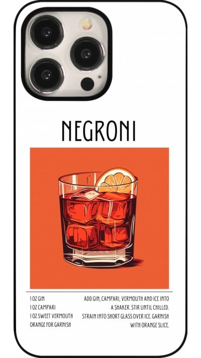 iPhone 15 Pro Max Case Hülle - Cocktail Rezept Negroni