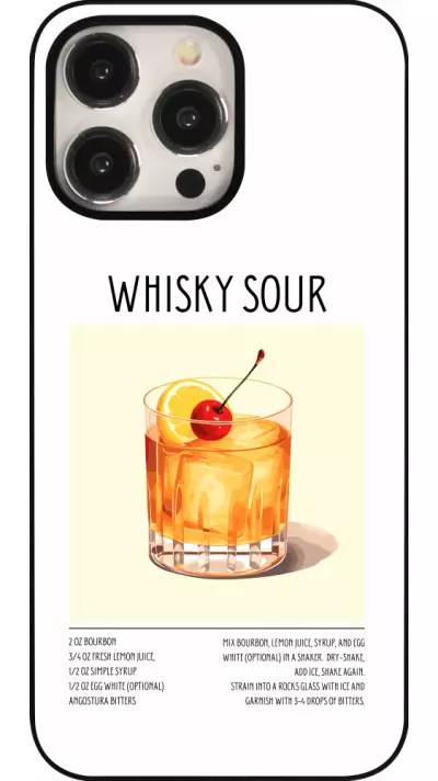 Coque iPhone 15 Pro Max - Cocktail recette Whisky Sour