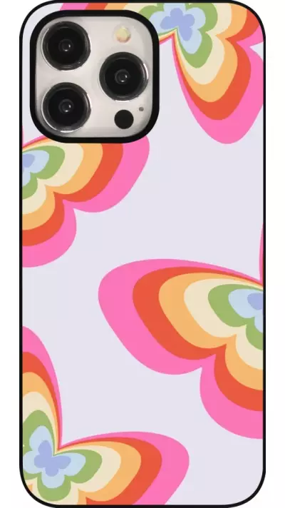 Coque iPhone 15 Pro Max - Easter 2024 rainbow butterflies
