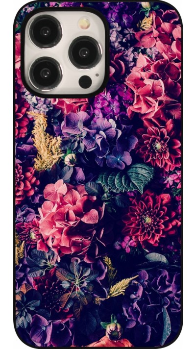 Coque iPhone 15 Pro Max - Flowers Dark