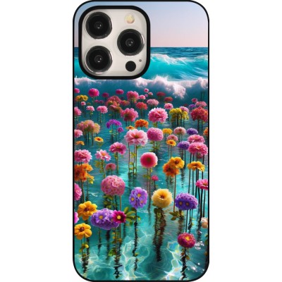 Coque iPhone 15 Pro Max - Flower sea waves