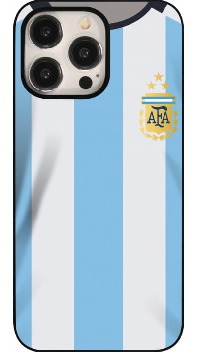Coque iPhone 15 Pro Max - Maillot de football Argentine 2022 personnalisable