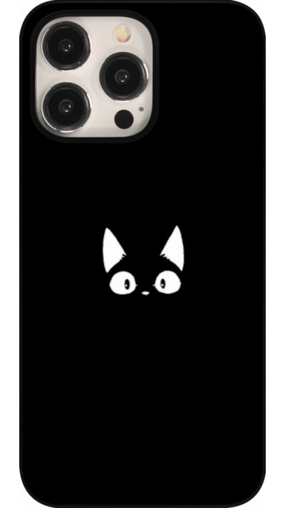 Coque iPhone 15 Pro Max - Funny cat on black