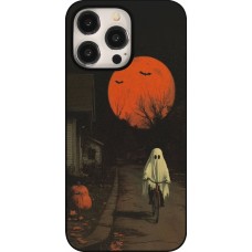 iPhone 15 Pro Max Case Hülle - Halloween 2025 Ghost on a bicycle