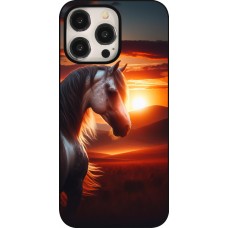 iPhone 15 Pro Max Case Hülle - Majestätischer Sonnenuntergang Pferd