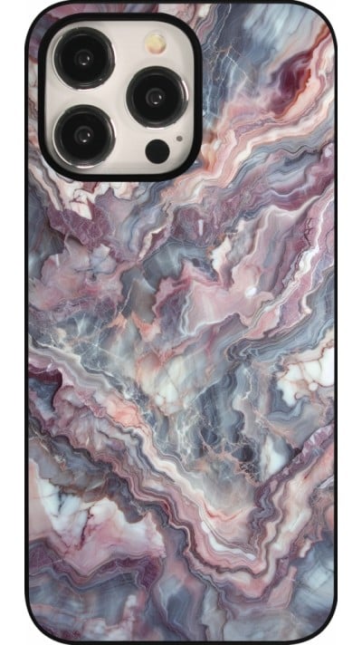 iPhone 15 Pro Max Case Hülle - Violetter silberner Marmor