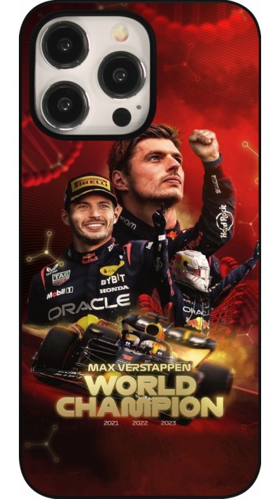 Coque iPhone 15 Pro Max - Max Verstappen Champion 2023