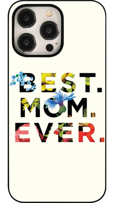 Coque iPhone 15 Pro Max - Mom 2023 best Mom ever flowers