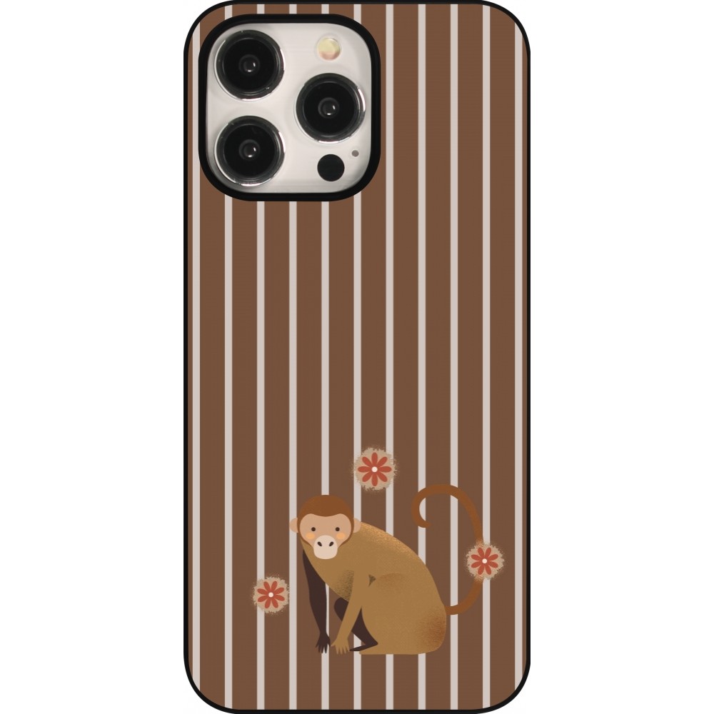 Coque iPhone 15 Pro Max - Monkey with stripes