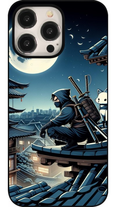 Coque iPhone 15 Pro Max - Ninja sous la lune