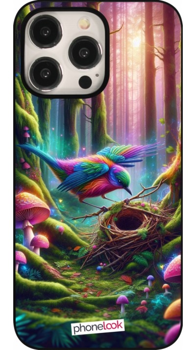 Coque iPhone 15 Pro Max - Oiseau Nid Forêt