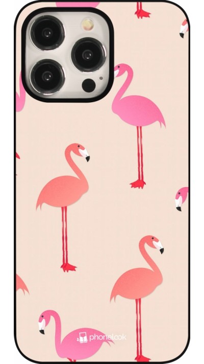 iPhone 15 Pro Max Case Hülle - Pink Flamingos Pattern