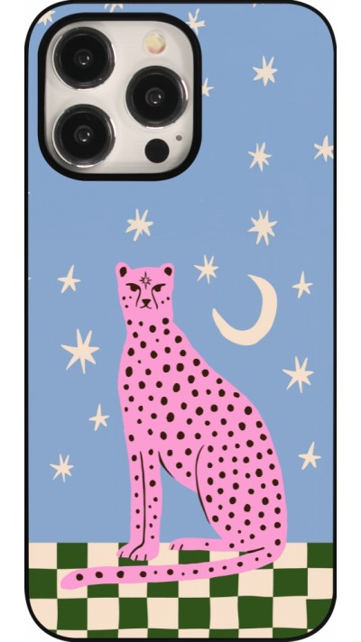 iPhone 15 Pro Max Case Hülle - Pink leopard with stars 2026