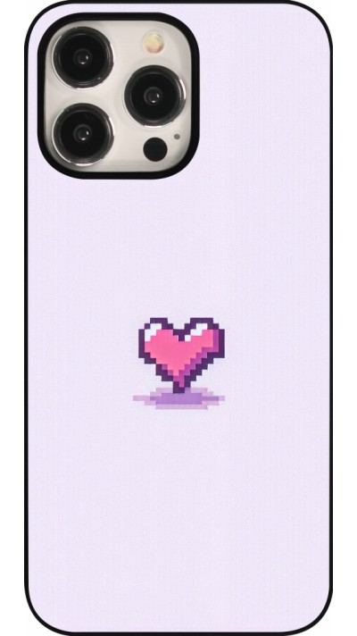 Coque iPhone 15 Pro Max - Pixel Coeur Violet Clair