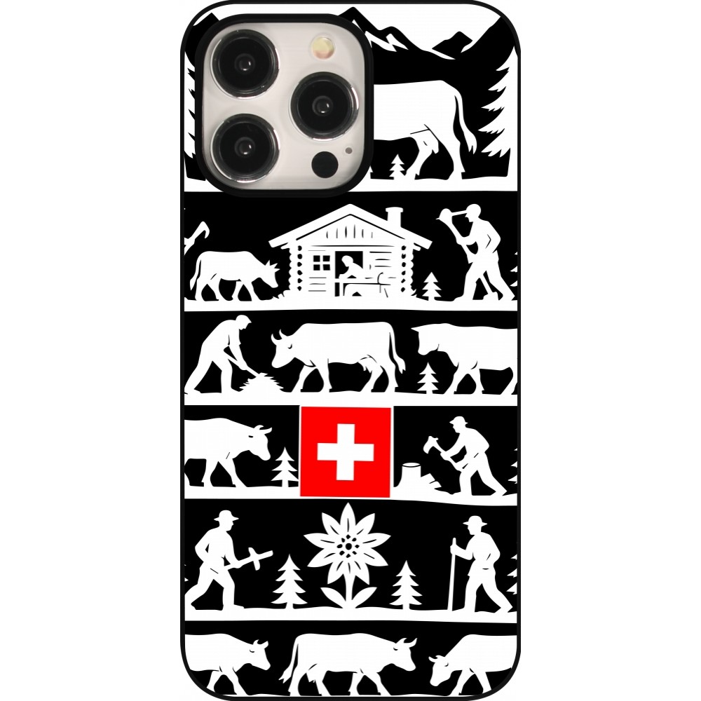 Coque iPhone 15 Pro Max - Poya Suisse 1 noir