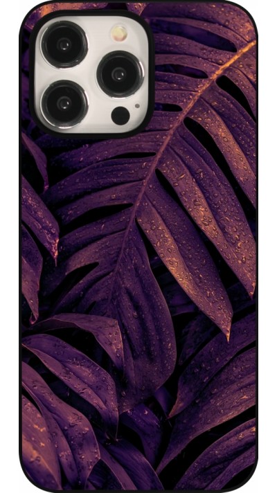 iPhone 15 Pro Max Case Hülle - Purple Light Leaves
