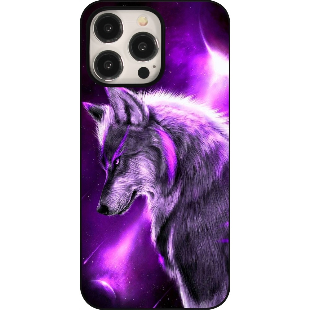 iPhone 15 Pro Max Case Hülle - Purple Sky Wolf