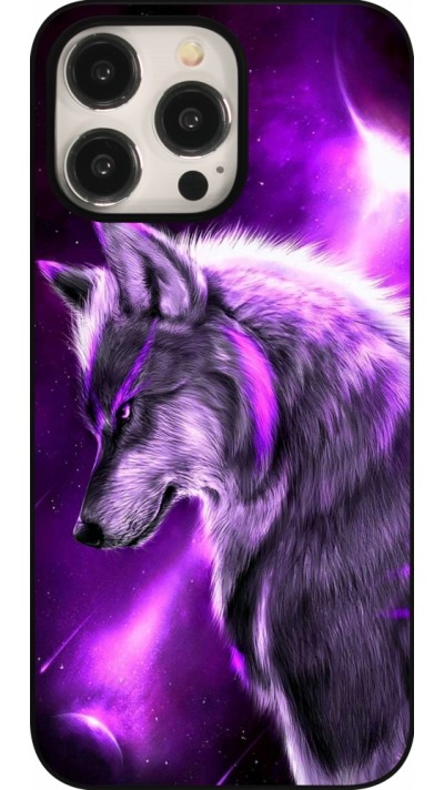 iPhone 15 Pro Max Case Hülle - Purple Sky Wolf