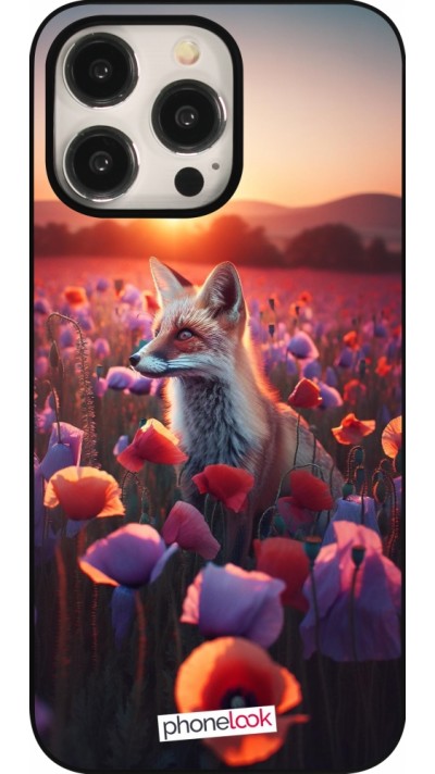 iPhone 15 Pro Max Case Hülle - Purpurroter Fuchs bei Dammerung