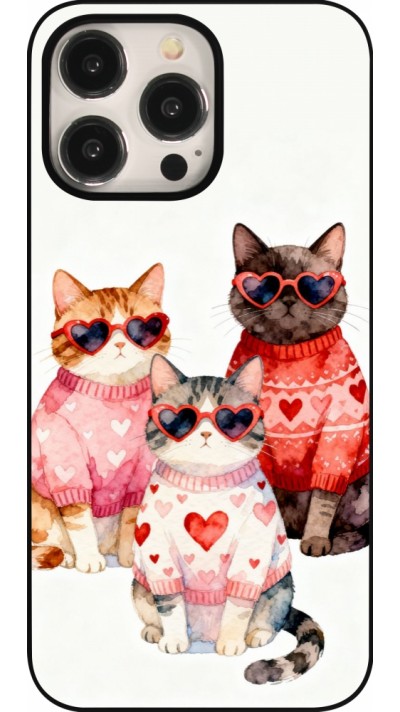 Coque iPhone 15 Pro Max - Saint Valentines Day 26 Cat Love