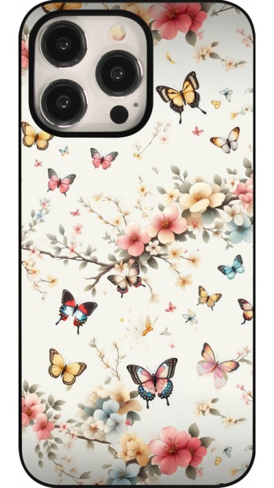 Coque iPhone 15 Pro Max - Spring 25 Papillons Légers