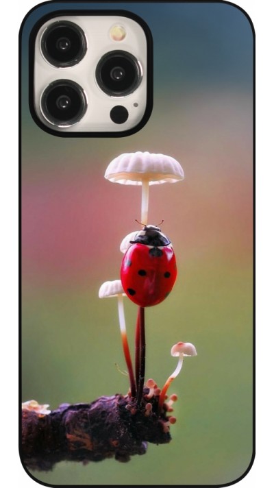 Coque iPhone 15 Pro Max - Ladybird on a mushroom Spring 2026