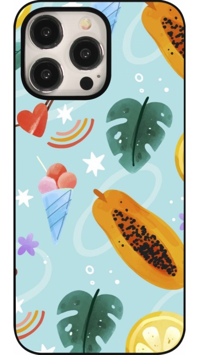 Coque iPhone 15 Pro Max - Summer 2025 Pattern papaya