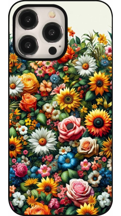 iPhone 15 Pro Max Case Hülle - Sommer Blumenmuster