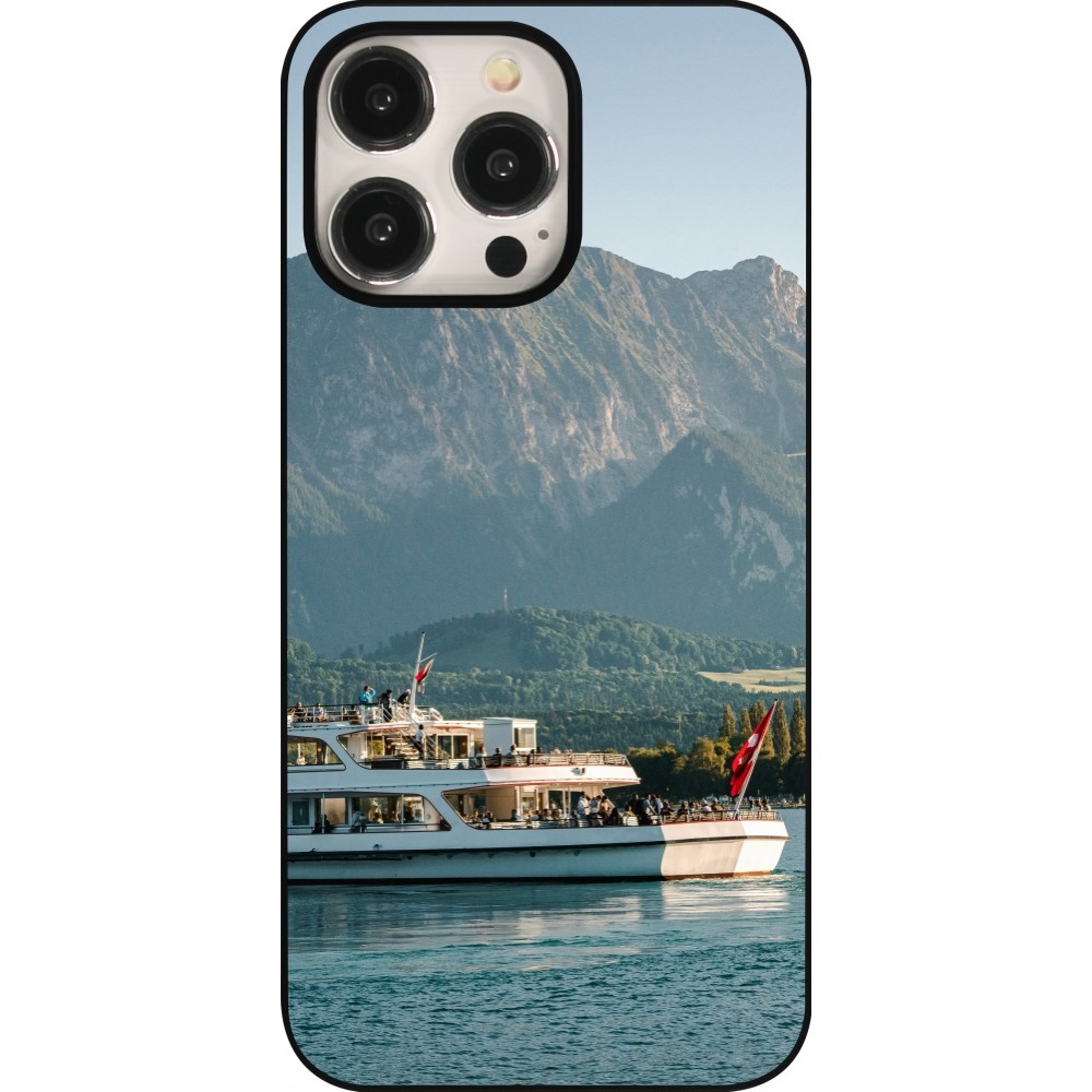 Coque iPhone 15 Pro Max - Fête Nationale Suisse Bateau Leman